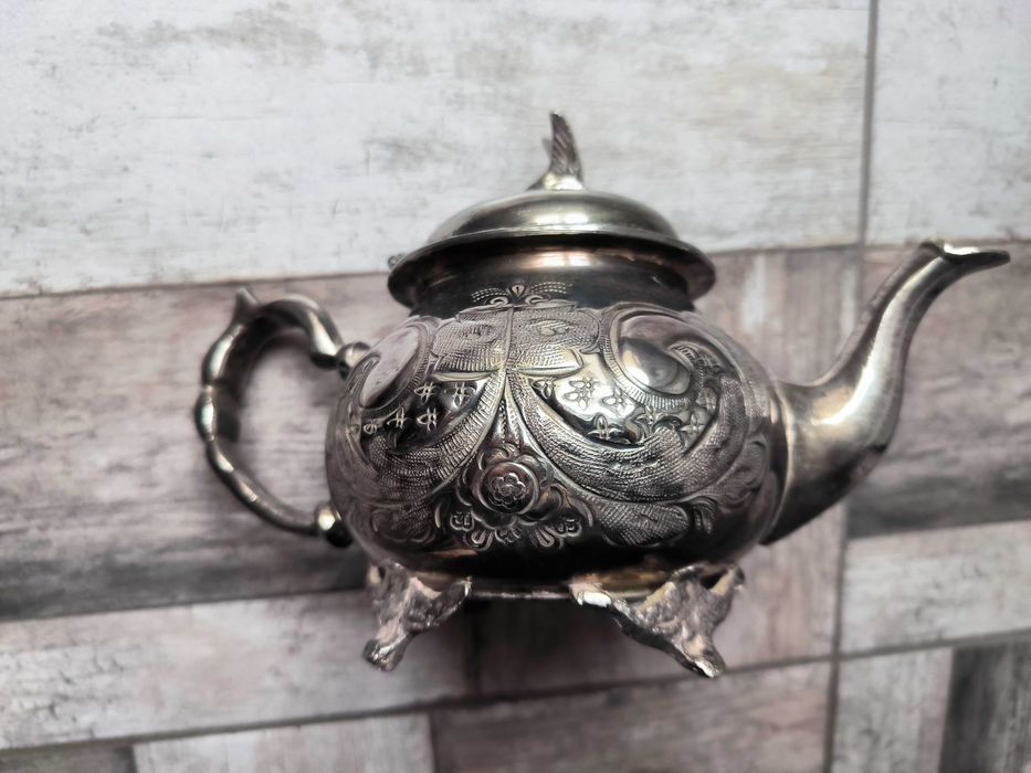 Старинен посребрен английски чайник/teapod - Антикварна стойност