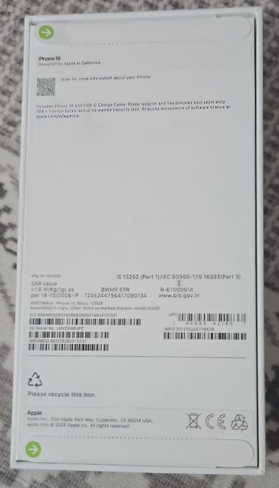 Продам iPhone 16, 128 GB — новый