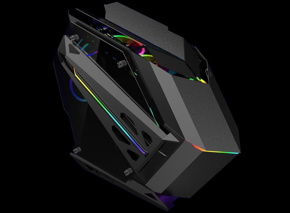Компьютер корпус ProGaming Neon Black/White case