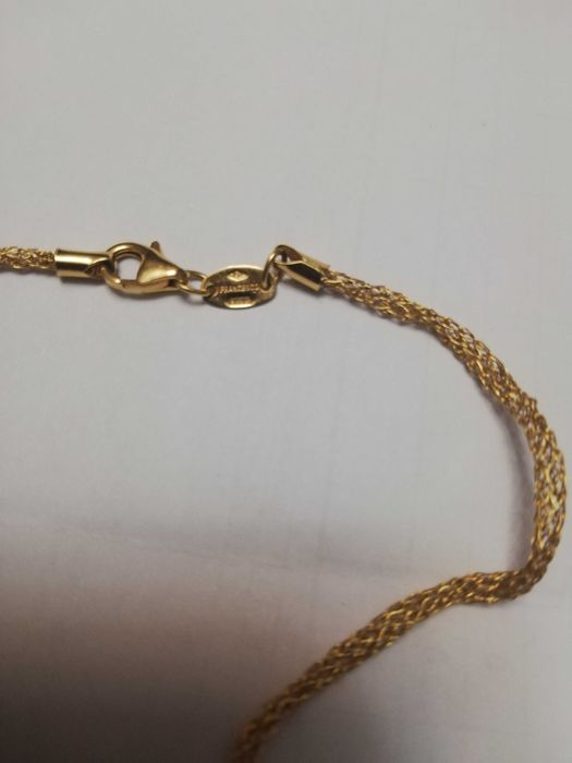 златно дамско колие 18к с брилянтини 8,85 грама