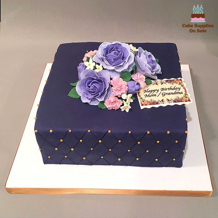 5 броя Квадратни Луксозни Подложки за Торта 12 мм - Бяла