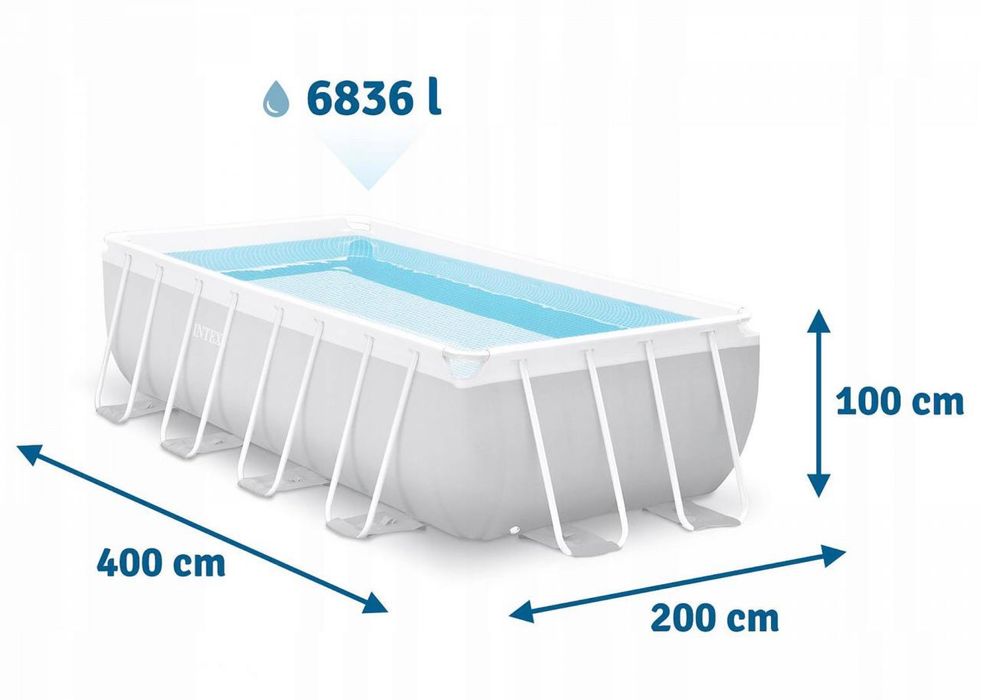 Каркасный бассейн INTEX 400x200x100 Karkasniy basseyn Stoyka basseyn