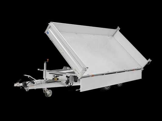 Remorca Humbaur HTK 3500.37 basculabila electric pe trei parti