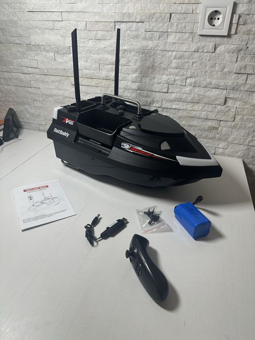 Barca plantat nadit si momit pentru pescuit acumulator 12000mAh 500m 3kg 10km/h barcuta noua