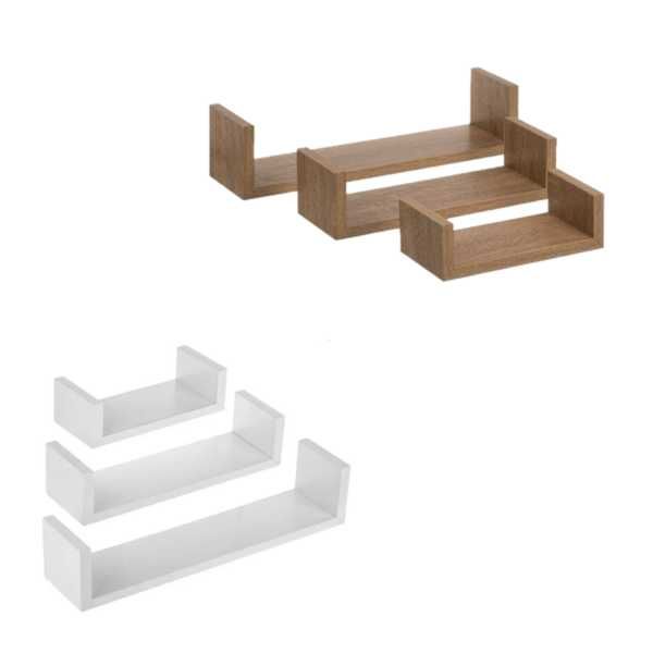 Комплект декоративни рафтове Mercado Trade, За стена, 3бр.