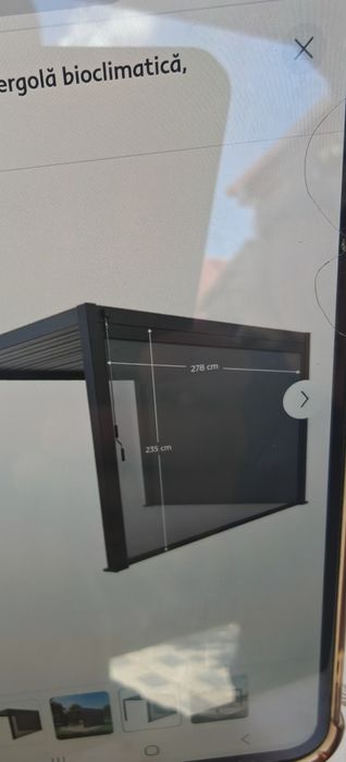 Paravan pentru pergola bioclimatica