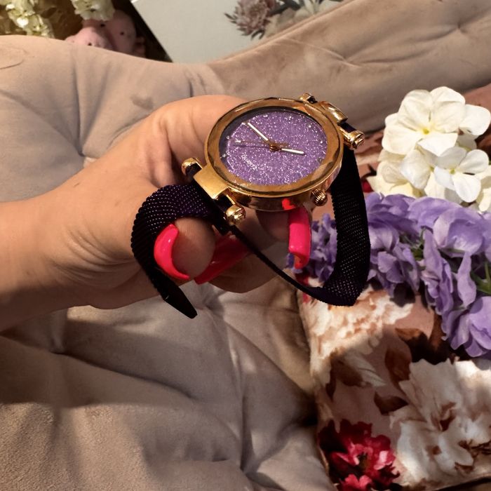 Дамски лилав чаковник със регулираща каишка