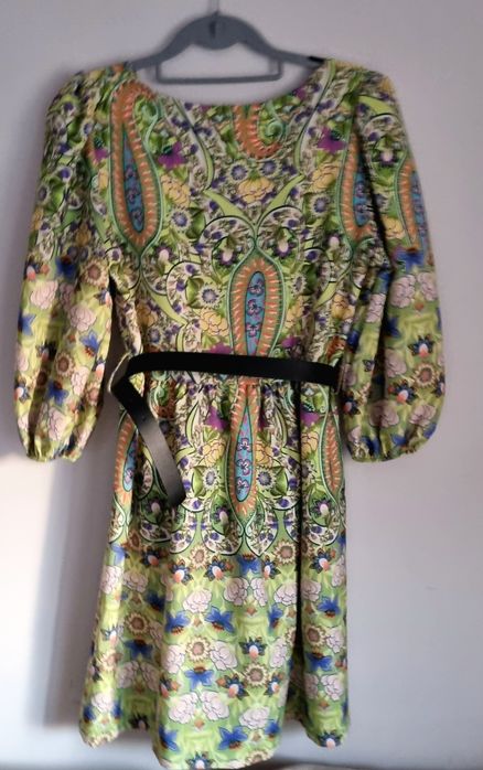 Миди рокля от Plamenna, one size, зелена/пъстра