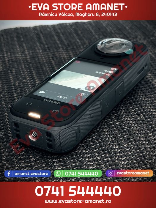 Insta360 X5 8K 360 Action Cam Dual 1/1.28” sensors Stabilizare FlowState Rezistență la apă