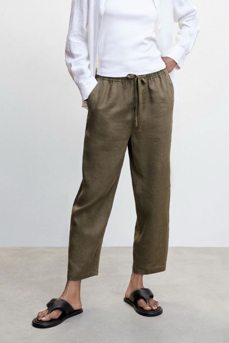 MANGO дамски ленен панталон