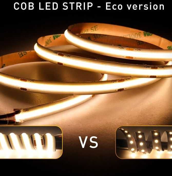 LED COB лента 24V, бяла, цветна, RGB, с непрекъсната линия на светлината, Качествена ЛЕД КОБ лента 24 волта. Топ цени и отстъпки