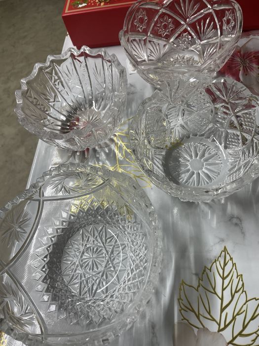 Настольная лампа СССР, фруктовница , хрустальные вазочки