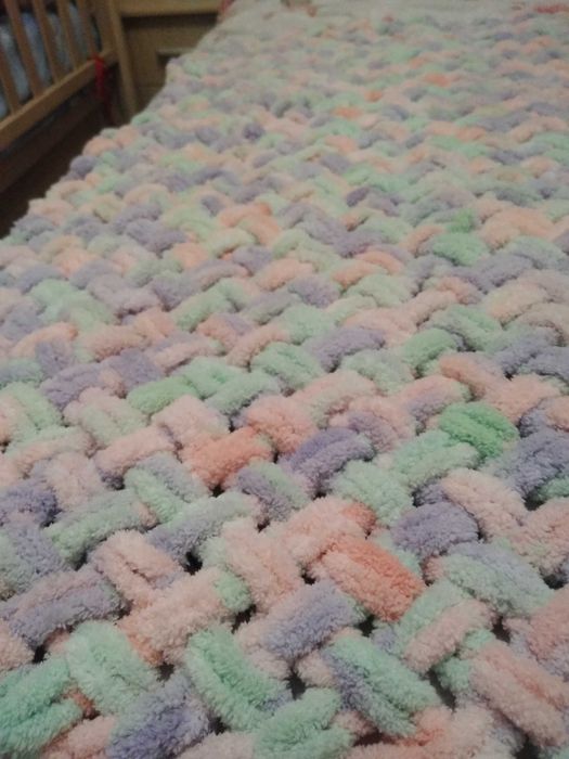 Ново бебешко хипоалергенно плетено одеяло Ализе пуфи