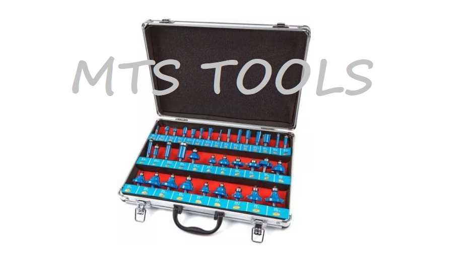 Set 35 freze de lemn profesionala pentru oberfreza prindere 8mm