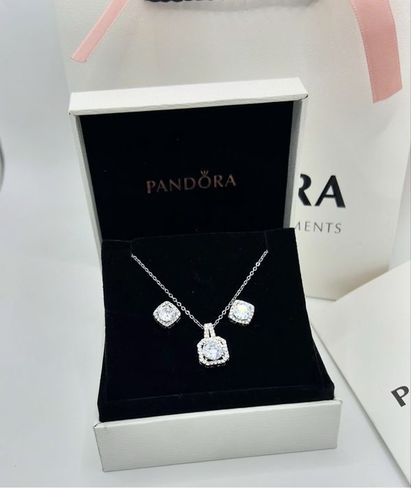 Пандора набор кулон, браслет, серьги