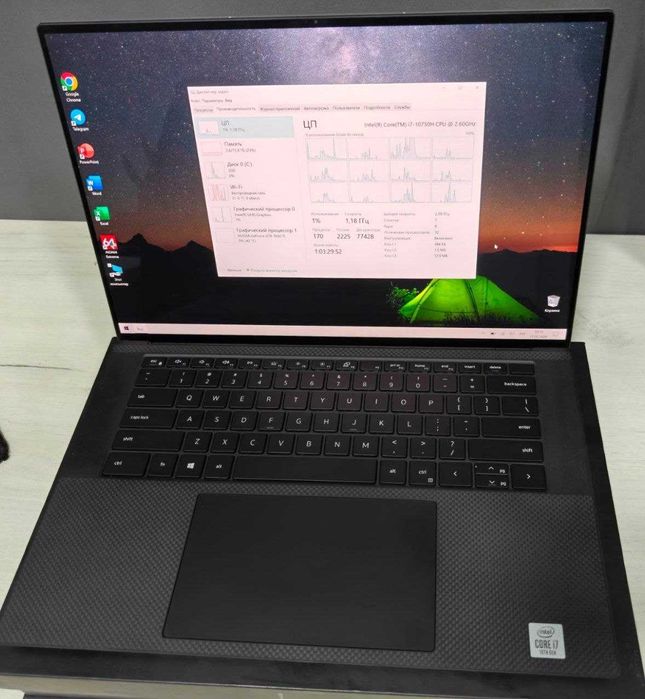 Ultrabook DELL XPS 15 9500  i7-10750H 6/12 5GHz, 16 GB RAM, 256 GB SSD