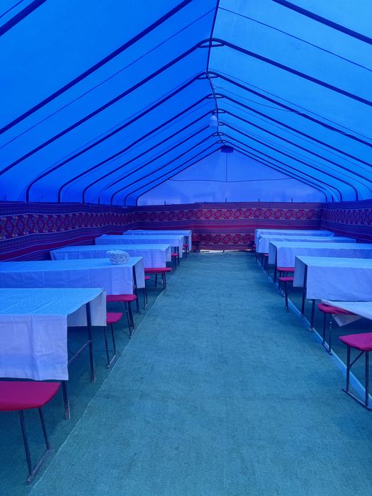 Палатка аренда газонымен