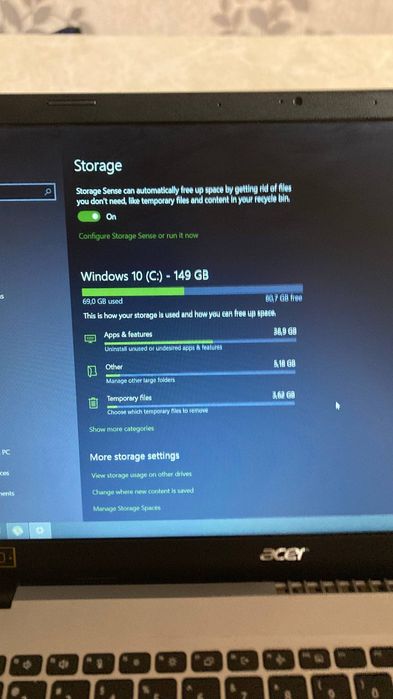Noutbok sotiladi markasi aser