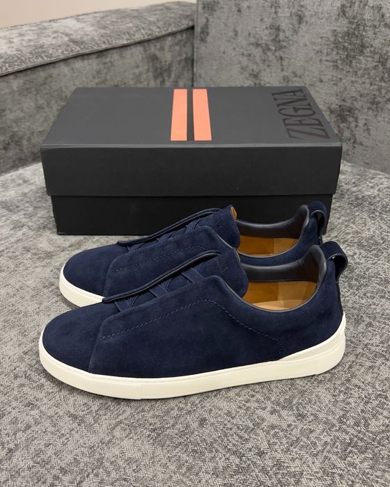 Замшевые кеды Зегна