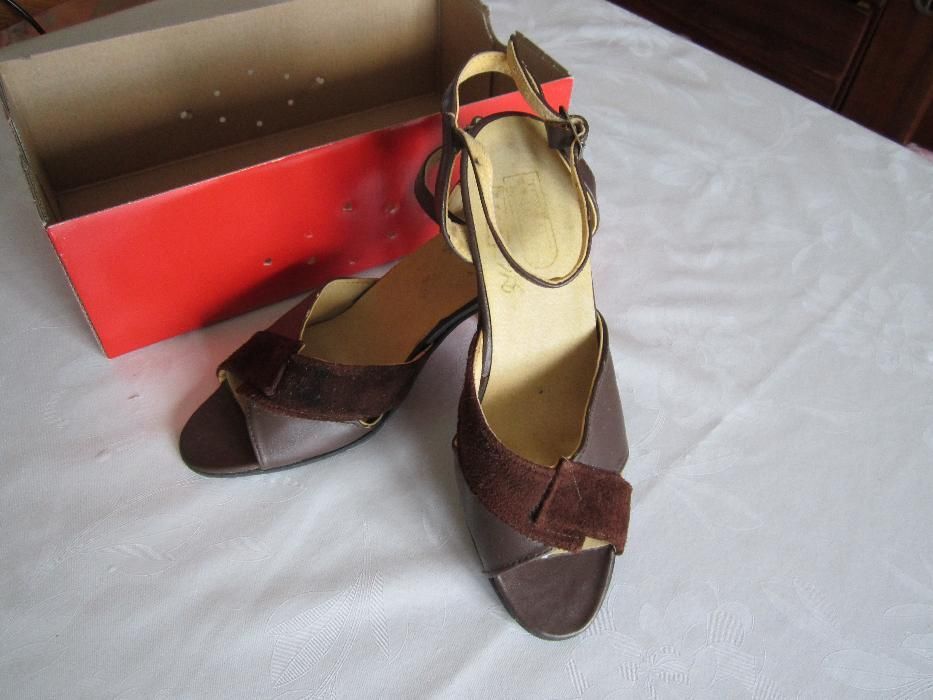 Sandale din piele maro, noi, marime 37 + bonus si Livrare gratuita*