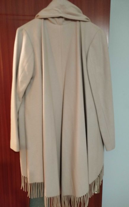 Палто/манто ZARA – бледо млечно бежово, L