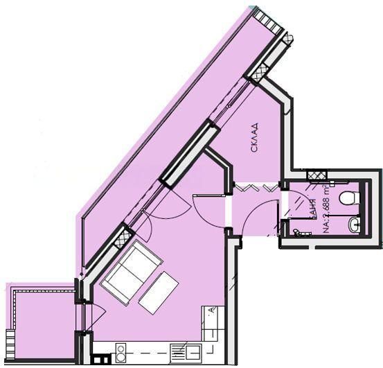 Едностаен за продажба в кв.Люлин 6