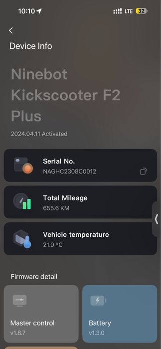 Электросамокат  Ninebot F2 Plus