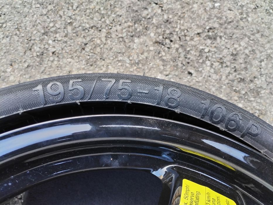 Roată Rezervă Originală Audi Q5  195 75 R18 Cod OEM 8R0 601 025 H