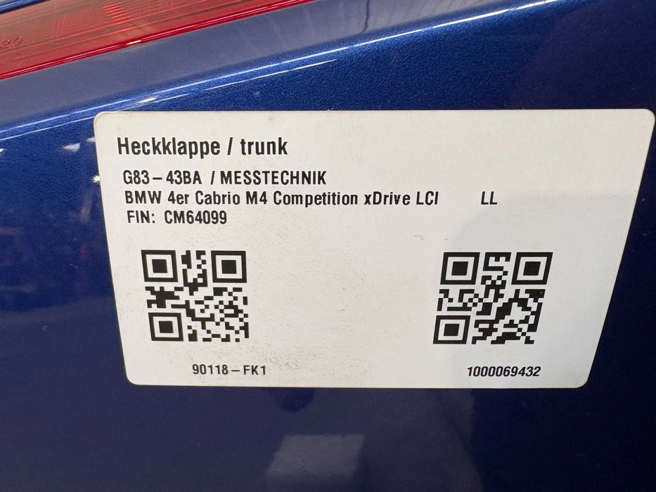 5-та Врата /  Багажник За БМВ Г23 Г83 9449239 BMW G23 G83 Portimao Blau Metallic