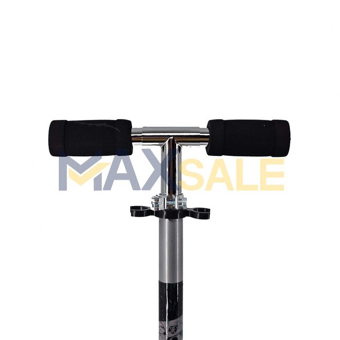 Детска тротинетка бяло с разноцветни кръгове триколка колела скутер