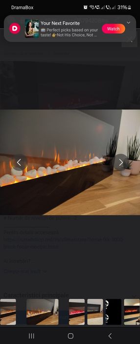 Mobila + semineu electric