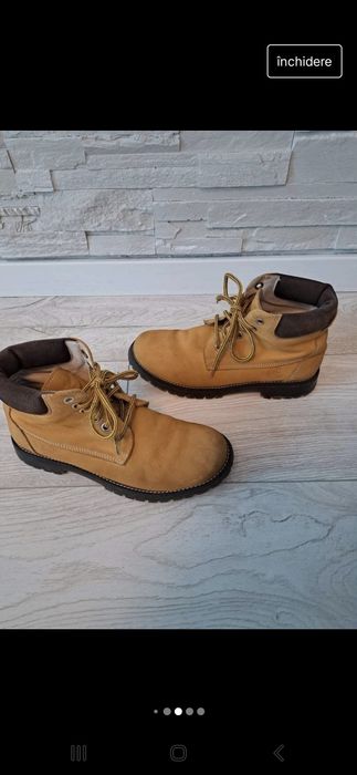 Ghete bocanci piele naturala Nabuc goodyear mărimea 36
