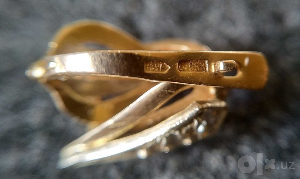 Серьги золотые 583 проба