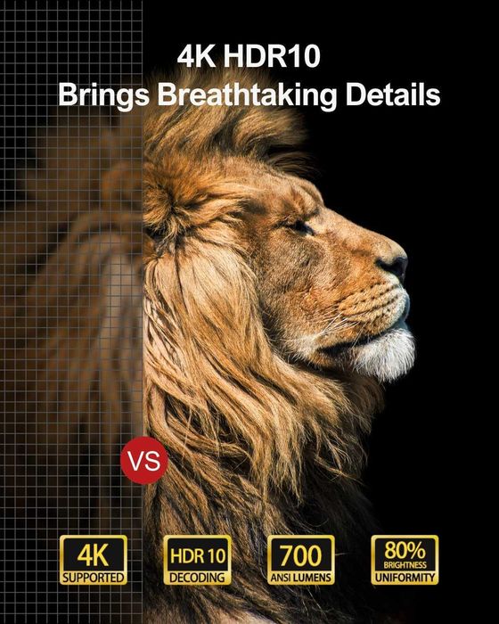 Смарт Проектор Ultimea Apollo P40 - 700 ANSI, Автофокус и 4K