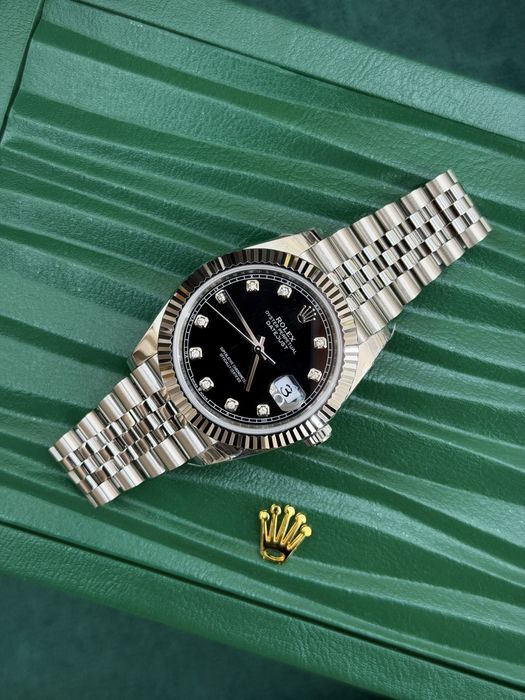 Rolex Date-Just Diamond 41 Black Dial