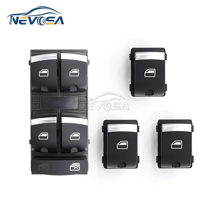 Set panou butoane geamuri chrom Audi A3 A4 A6 Q7