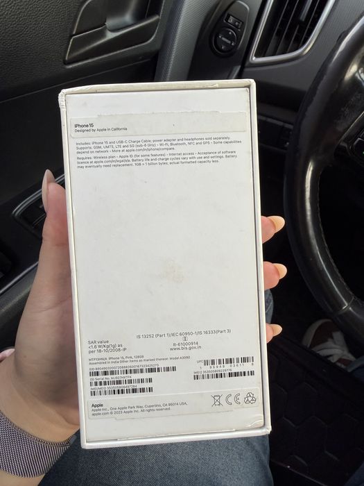 IPhone 15, 128ГБ, розовый