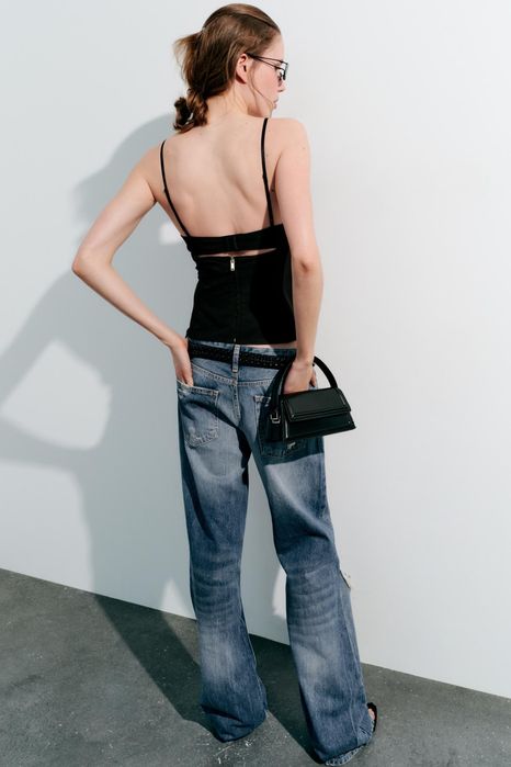 Zara малка кожена чанта