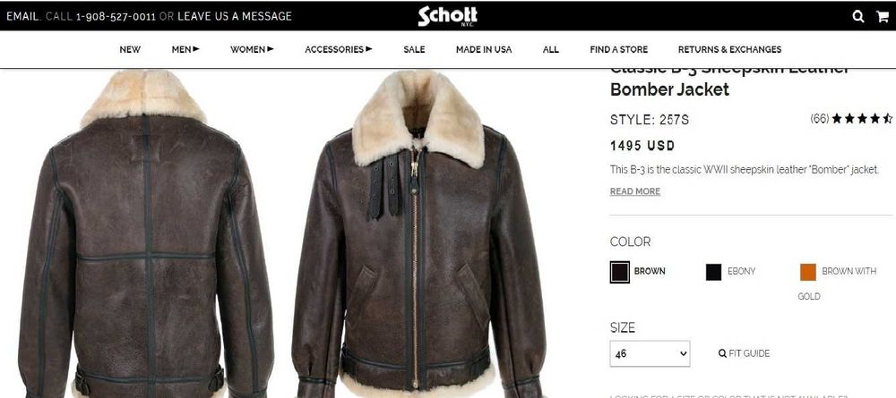 Geaca piele,cojoc,Schott XXL,pe eticheta 4XL