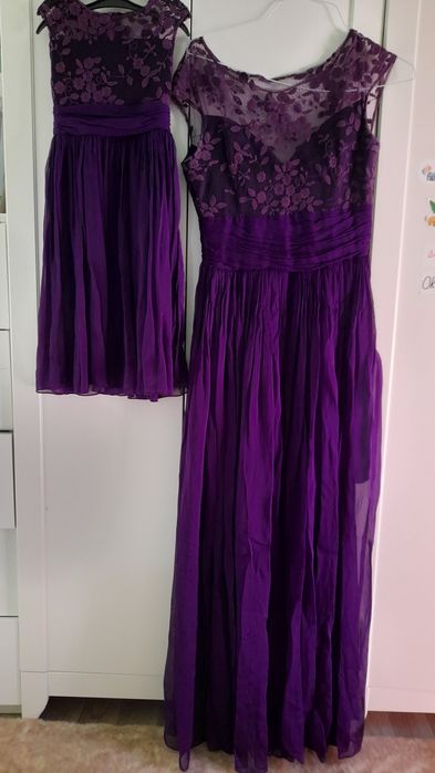 Set rochii mama si fiica din matase