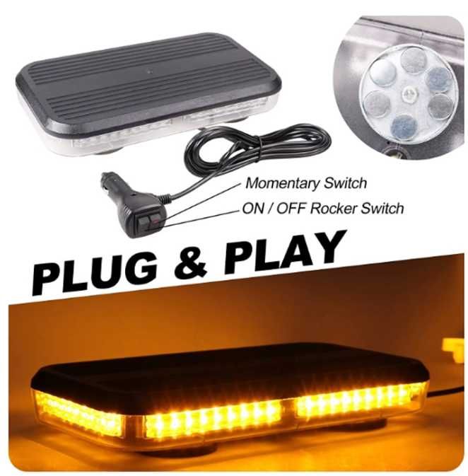 RAMPA GIROFAR LED 12v - 24v portocaliu - joc de lumina