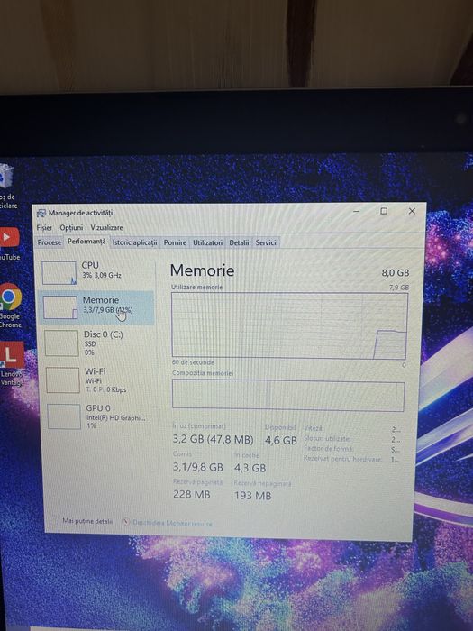 Laptop display 17.3 inch| procesor i5| 8gb ram ddr4| ssd 240gb