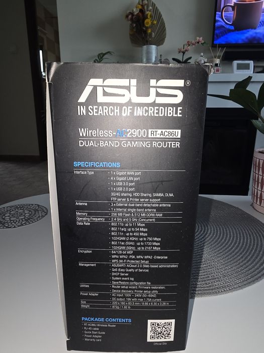 Router Asus RT-AC86U AC2900 dual band NOU