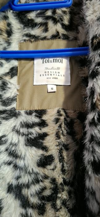 Дамско топло зимно яке тип парка в маслено зелен цвят