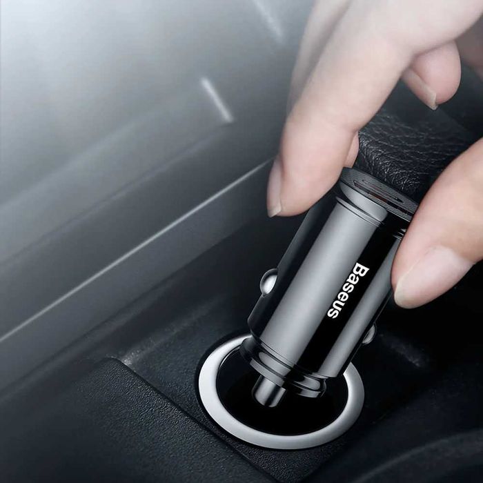 Incarcator auto bricheta 2 x USB fast quick charge 30W Baseus