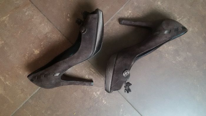 pantofi open toe,noi,MARTIN CLAY,39,piele total,made in italy