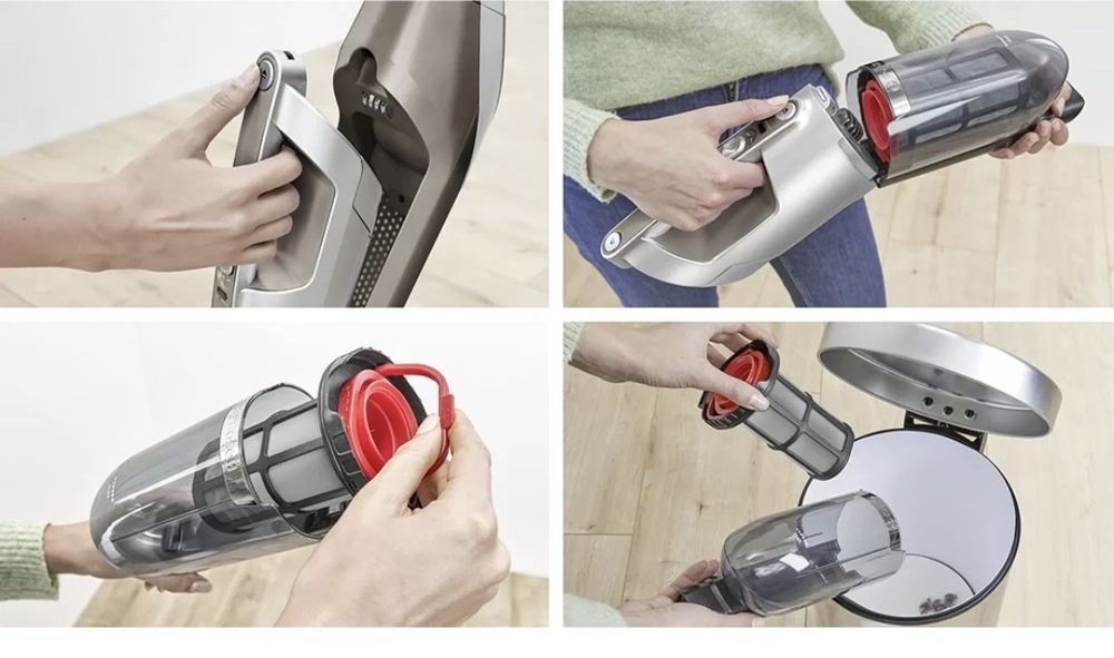 Aspirator vertical 2in1 BOSCH Flexxo Gen2 Seria 4 BBH3ALL23, 0.4l, 21.6V, autonomie max 50 min, Sistem RobustAir, maro-negru