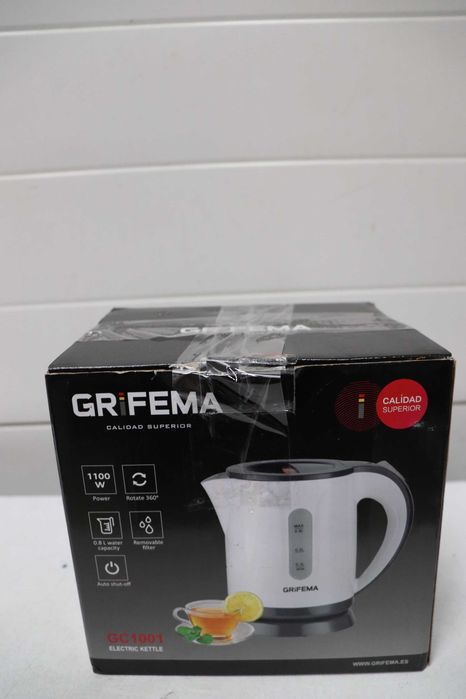 GRIFEMA​ eлектрическа кана, 1100W 0.8L, филтър против котлен камък