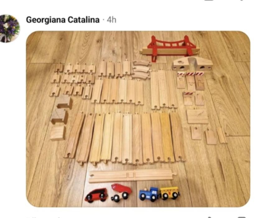 Sine lemn un traseu +diverse ptr imaginatie