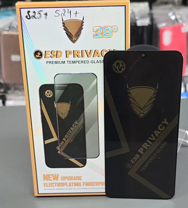 Затъмнен протектор Privacy протектор за Samsung S24Plus/S25 Plus